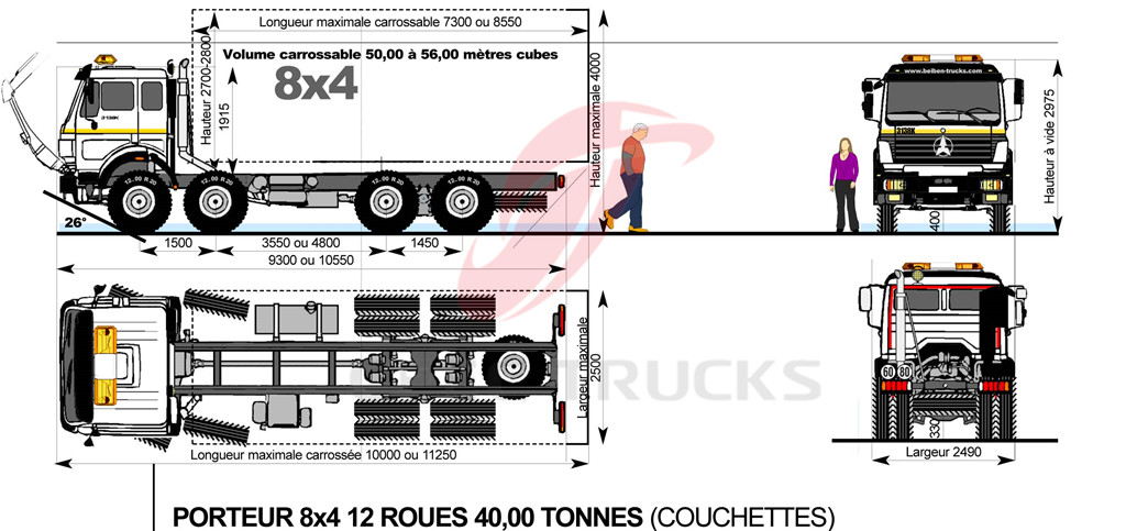 beiben 3138 V3 tipper trucks drawing