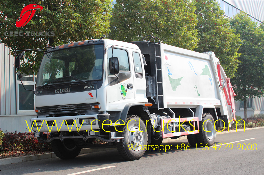 ISUZU FVR FTR 12CBM garbage compactor truck manufacturer