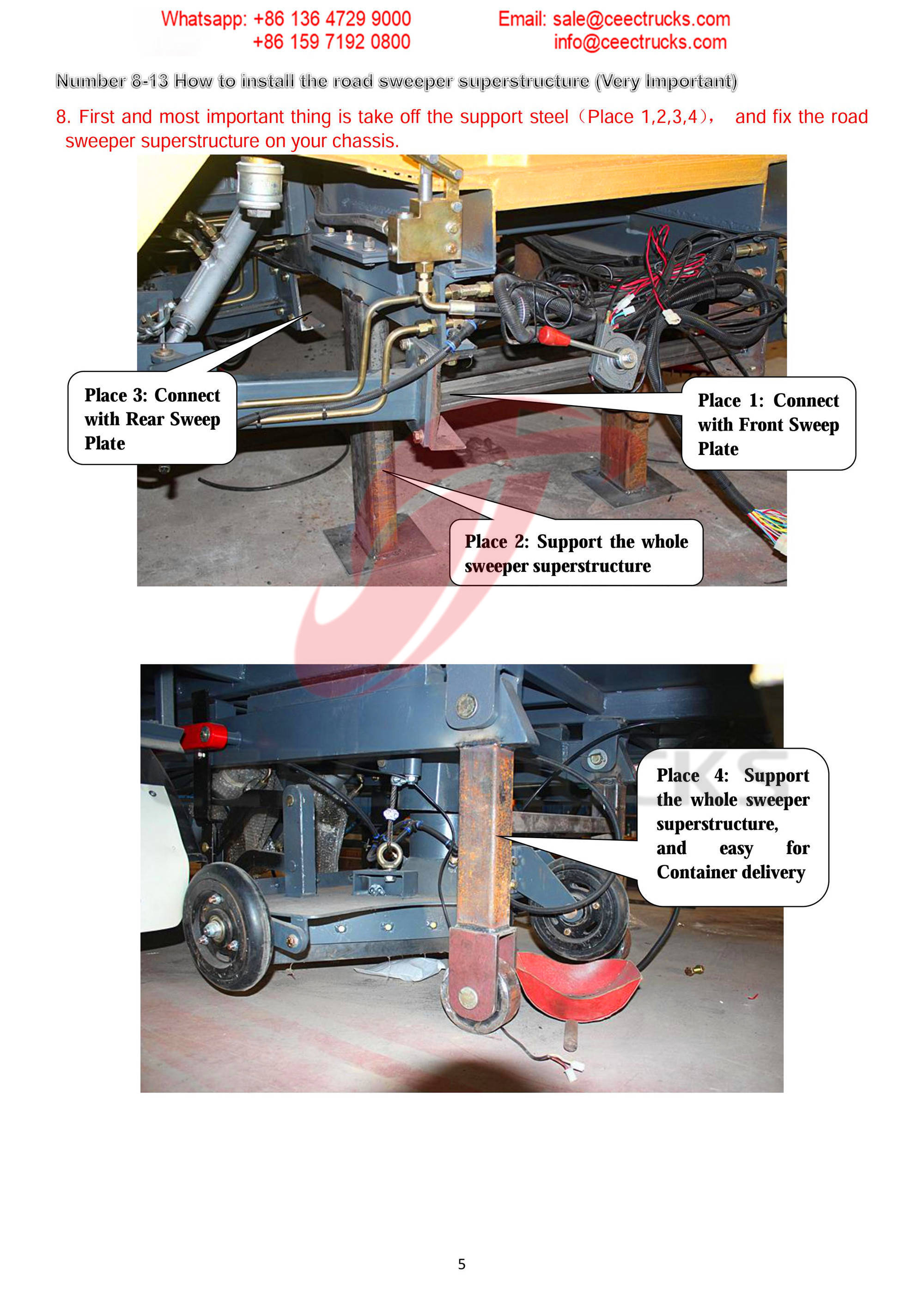 How to install road sweeper superstructure