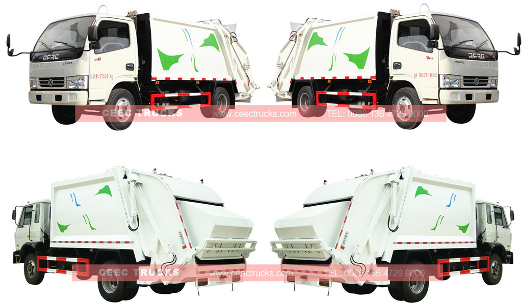 Dongfeng garbage compactor truck 5cbm