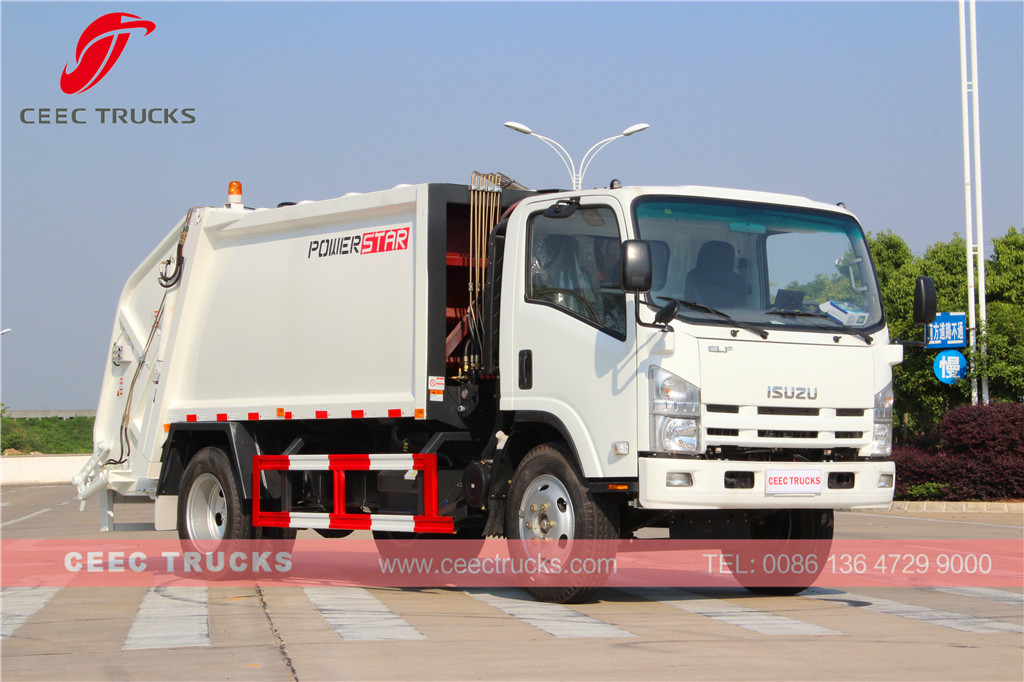 ISUZU 8cbm garbage compactor truck deliver to Moldova