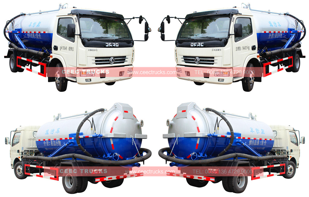 wholeview for DONGFENG 8cbm vacuum suction truck