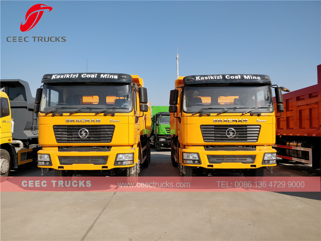 SHACMAN RHD tipper truck export Uganda Kasikizi