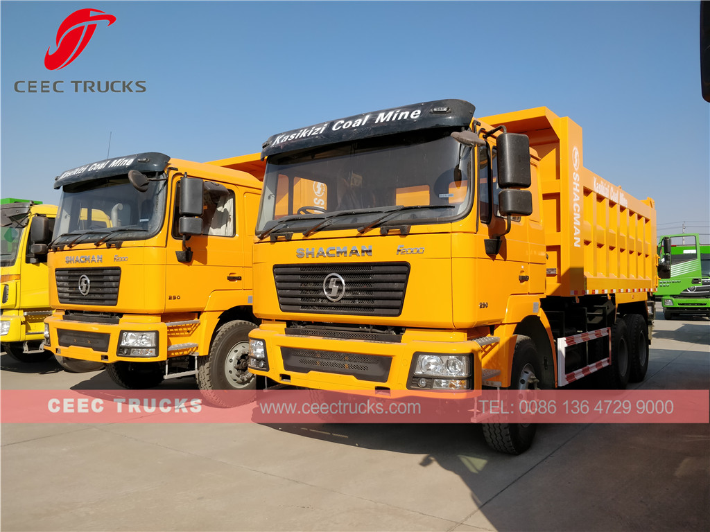 SHACMAN RHD tipper truck export Uganda Kasikizi
