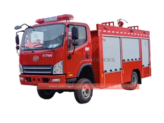 Лесопожарный грузовик FAW 4x4 с баком для воды объемом 4 куб.м.
    