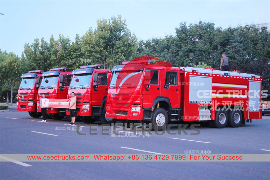 Эфиопия - экспортировано 4 единицы пожарной машины HOWO 6 × 4.
