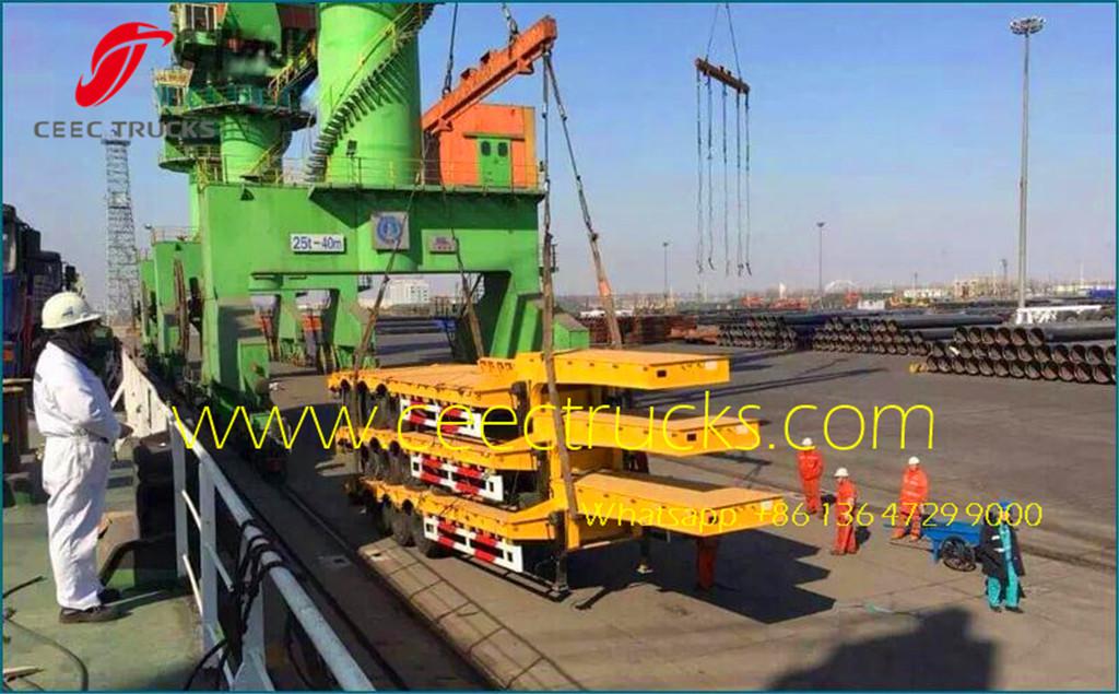 low bed semitrailer shipment