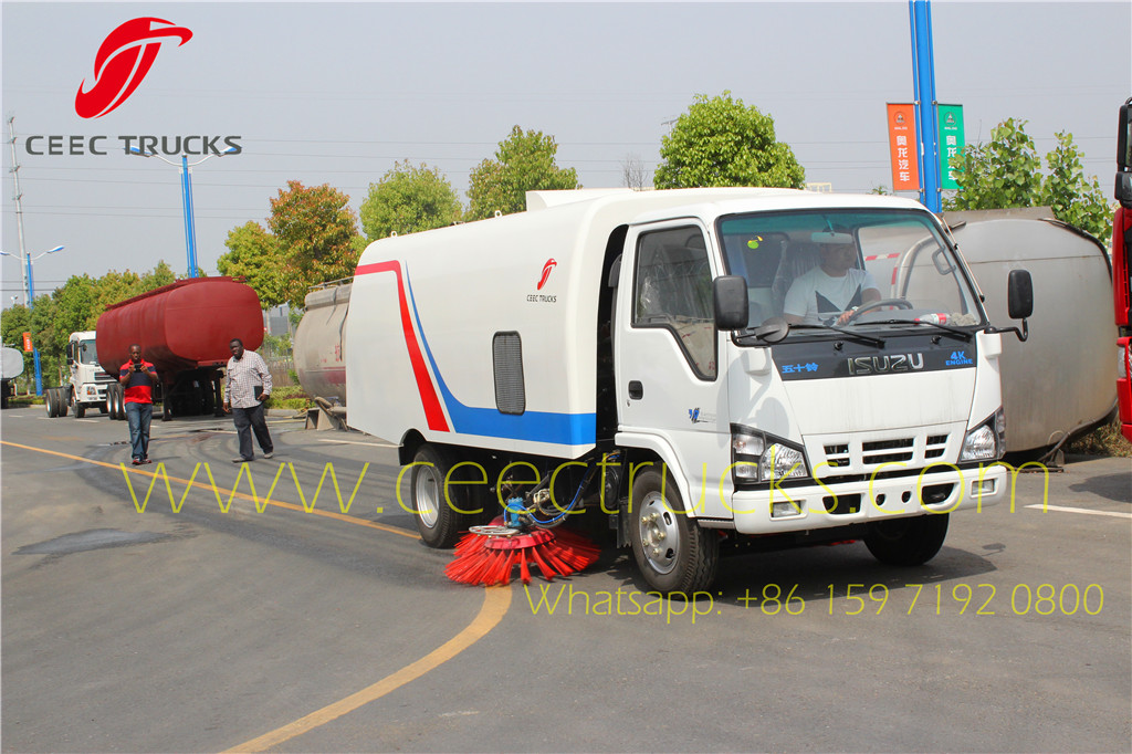 ISUZU 5cbm road sweeper truck export Nigeria