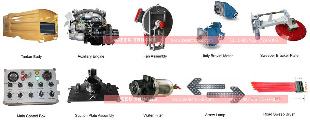 ISUZU road sweeper truck spare parts