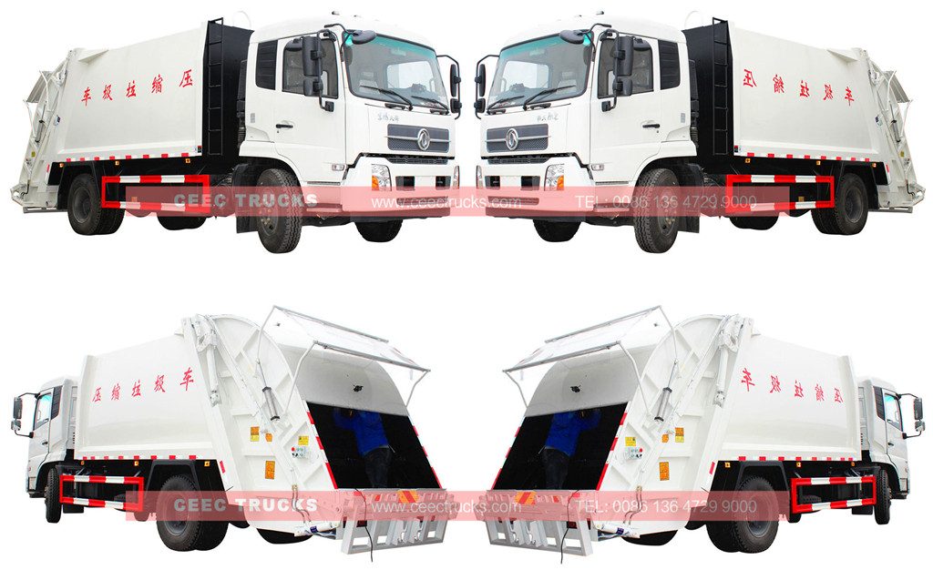 14cbm dongfeng rear loader compactor truck for sale
