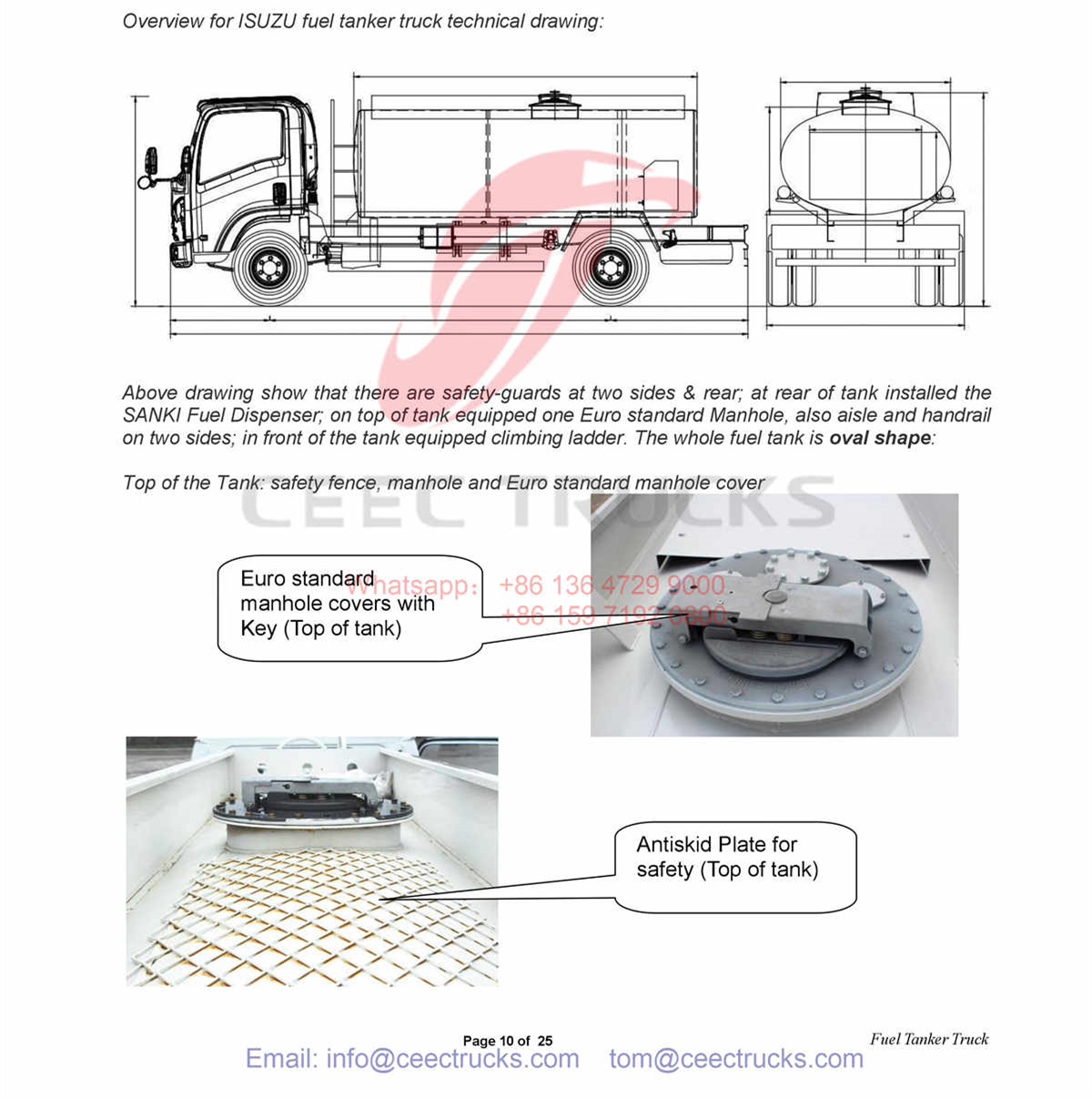 Myanmar--ISUZU 4000Liters Fuel Tanker Truck Manual
