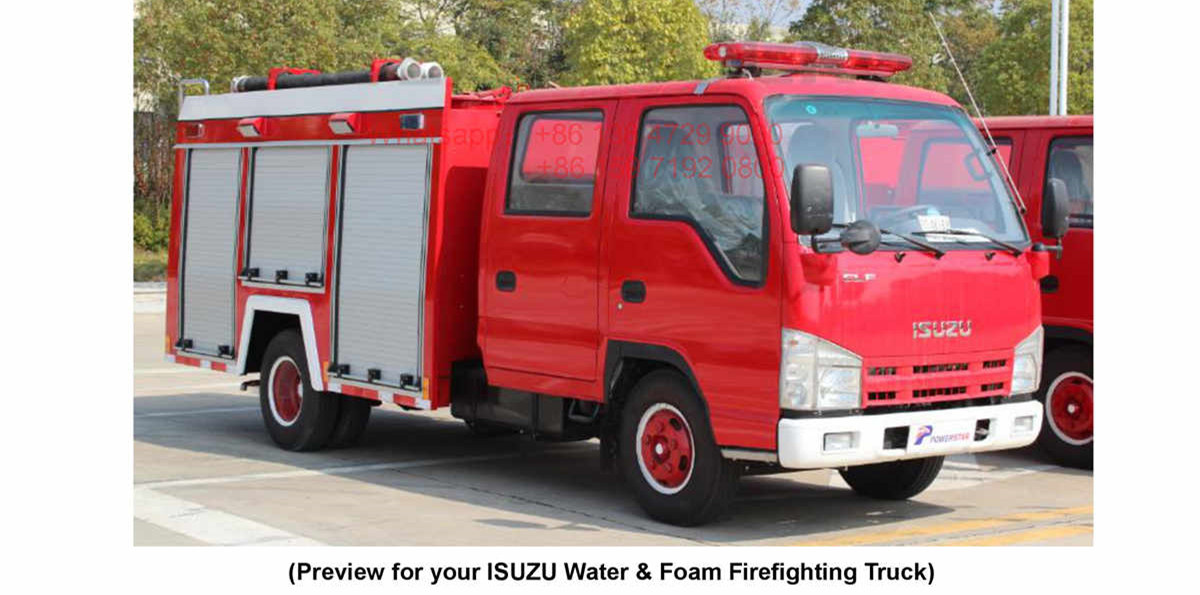 Philippine--ISUZU 3CBM water firefighting truck 