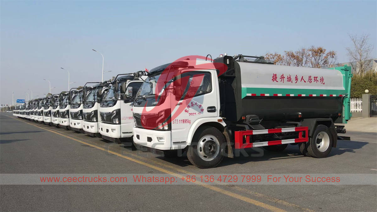 Продажа мусоровозов с боковой загрузкой Dongfeng