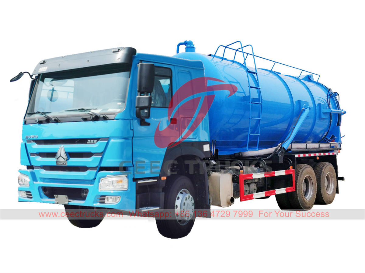 Good price HOWO 10 wheeler sewer vacuum cleaner truck for sale