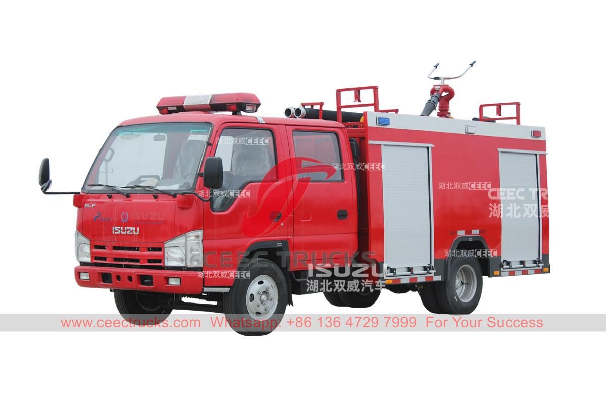 Продается пожарная машина ISUZU 100P с двойной кабиной 2000 литров.