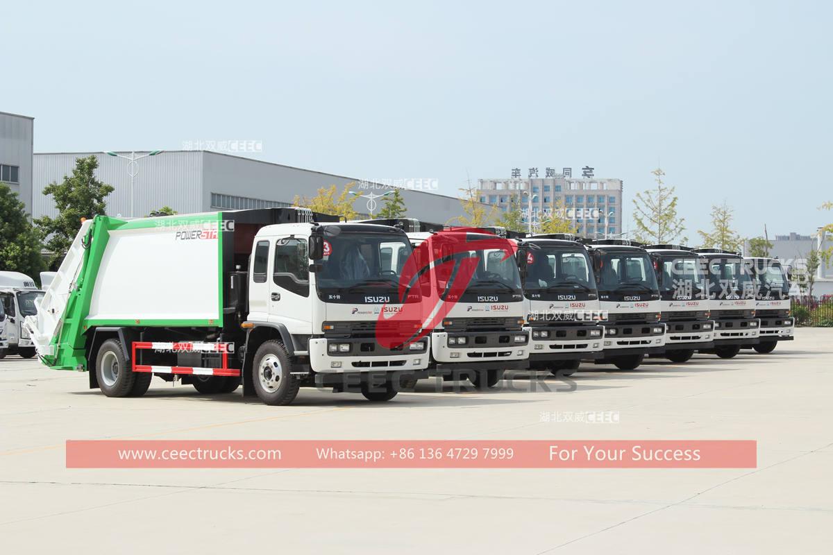 Завод поставляет грузовики для уплотнения отходов ISUZU FTR 14CBM на продажу