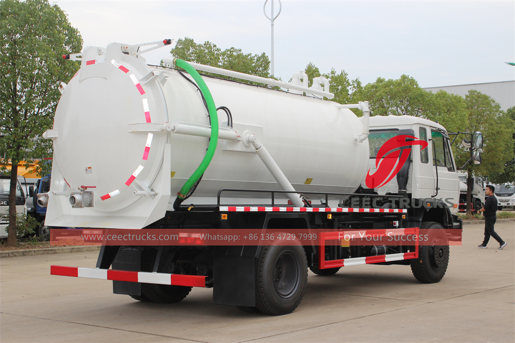 DONGFENG 260HP vacuum sewage suction truck 10000liters