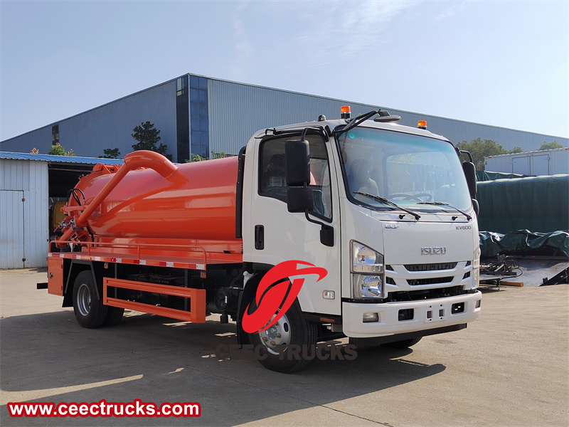 Isuzu Latest 8ton sewage suction tank truck