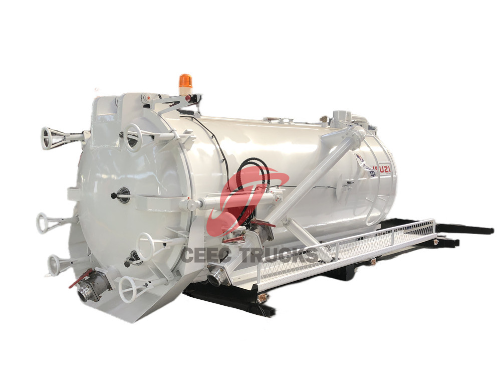 5,000 liters vacuum pump tanker body 