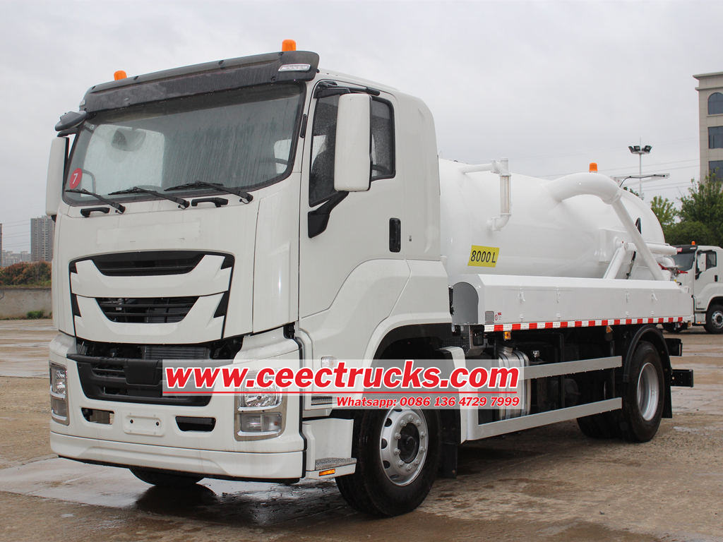 Hot sale ISUZU FVR sewage tank truck