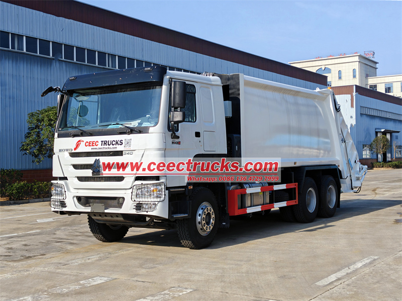 HOWO 20CBM garbage rear loader truck