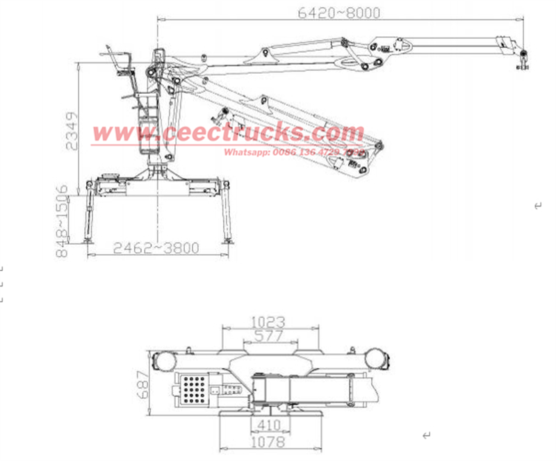 Isuzu GIGA 6x4 hook lift garbage truck with crane 