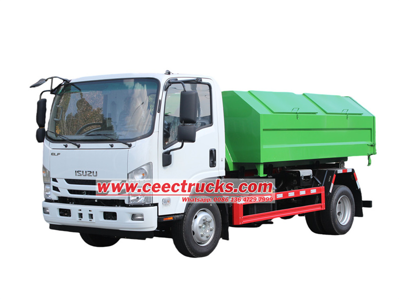 Isuzu garbage hook lift truck