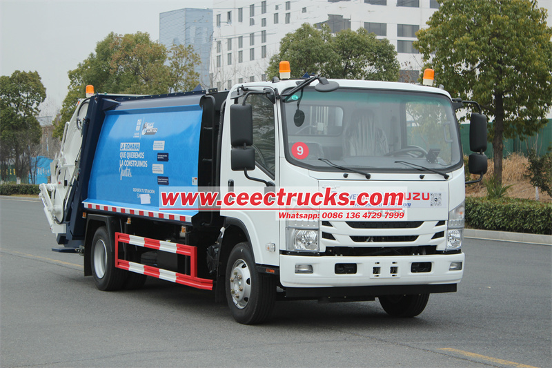 Isuzu NPR rear loader truck