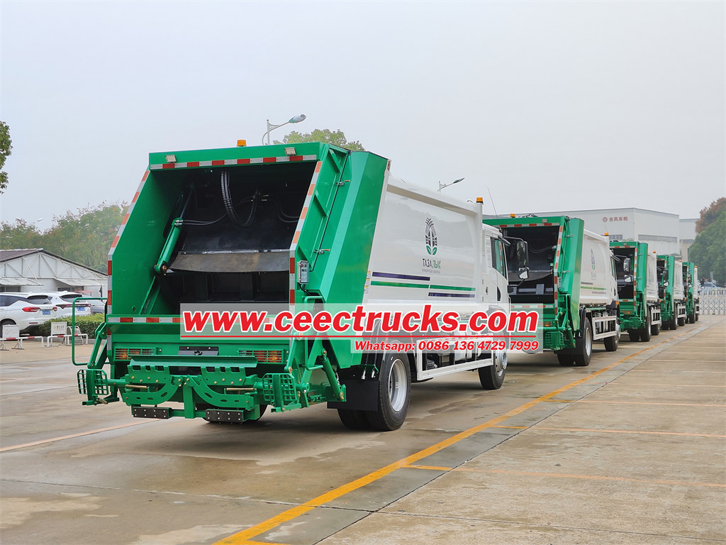 FAW garbage compactor trucks for sale