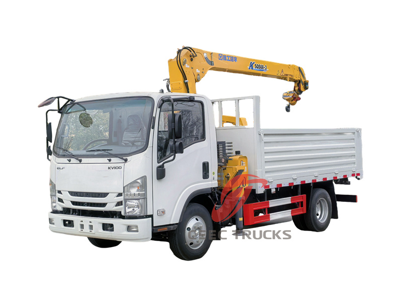 ISUZU ELF cargo truck with 5tons crane ISUZU ELF cargo truck with 5tons crane