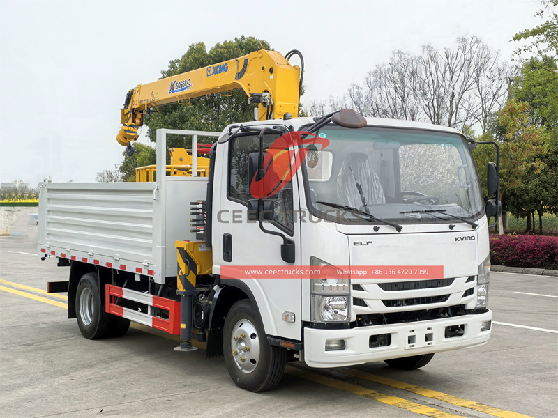 ISUZU ELF cargo truck with 5tons crane ISUZU ELF cargo truck with 5tons crane