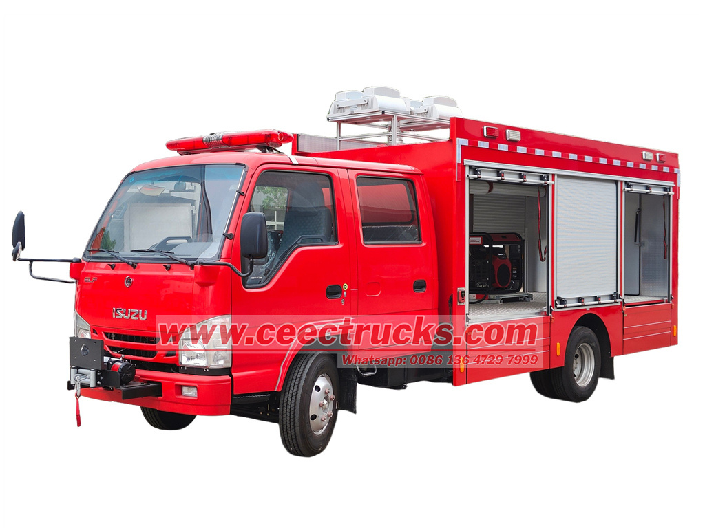 Isuzu lighting fire truck