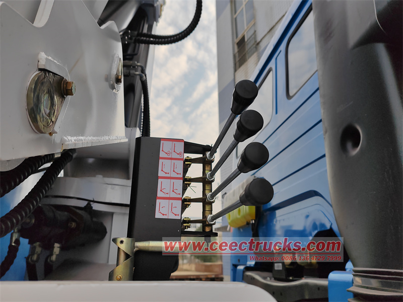 Beiben 6x4 cargo truck with knuckle crane