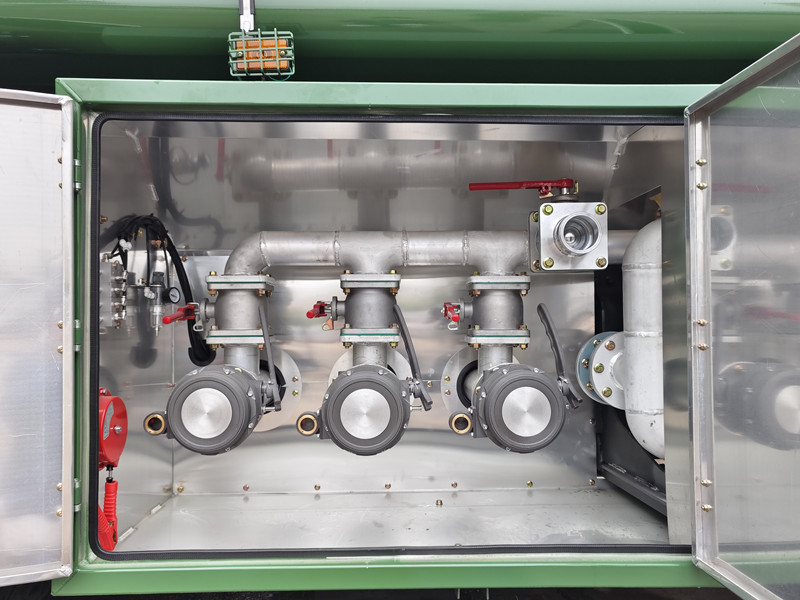 Fuel inlet and outlet valve with antistatic belt for safety