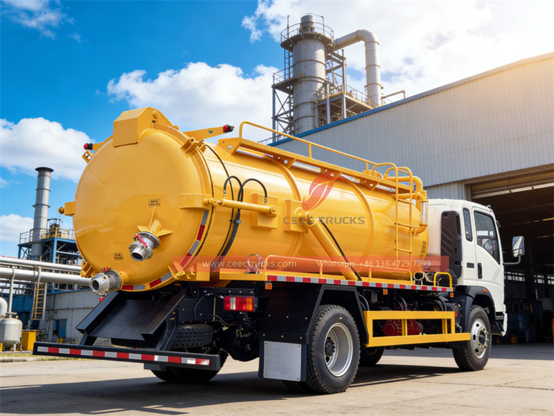 Howo light vacuum sewage tank truck