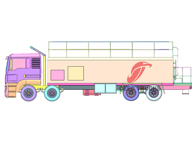 Beiben 4142 lube service vehicle technical drawing