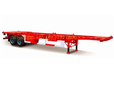 2 axle bogie suspension skeleton trailer 50T