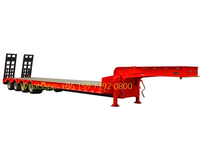 cheap price 80T heavy duty low bed semi trailer on sale