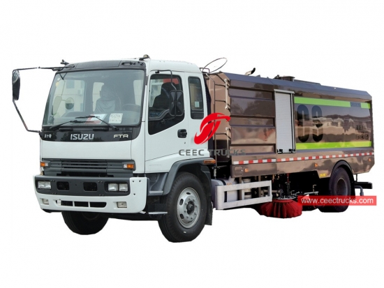 ISUZU 16cbm street sweeper truck with washing system