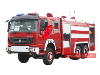  HOWO 6 × 6 пенная пожарная машина