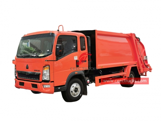 HOWO Back loading garbage truck for sale