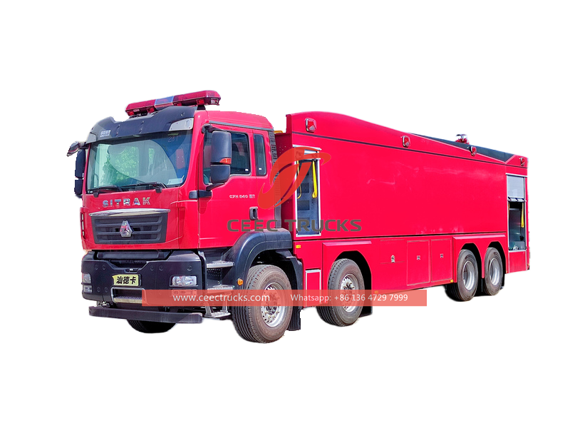 Howo 8x4 540HP foam dry powder firefighting truck