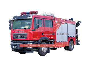 Пожарно-спасательная машина Howo с 5-тонным краном и 12-метровым аварийным освещением-CEEC ГРУЗОВИКИ