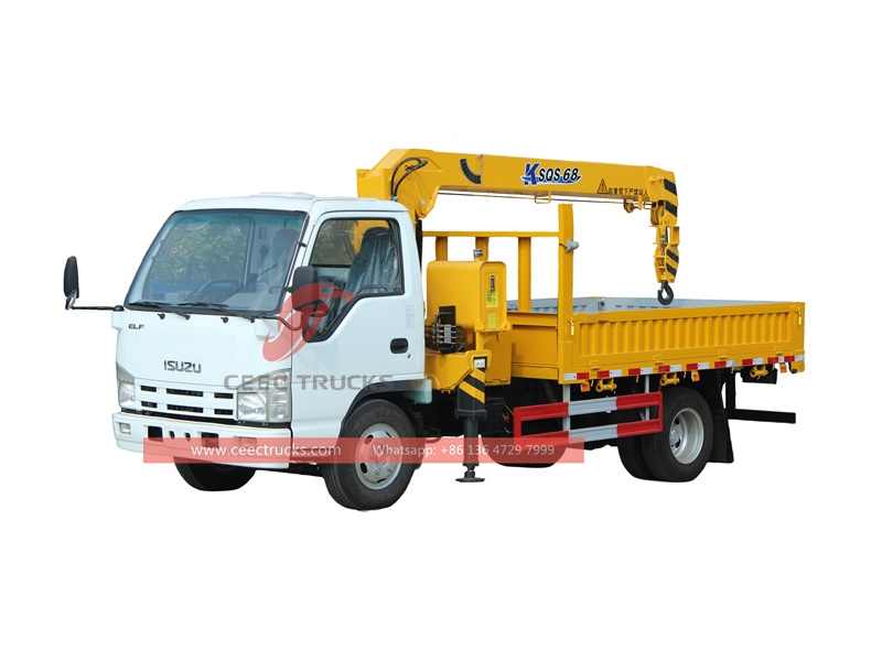 ISUZU NKR 3Tons truck mounted crane trucks with factory direct sale
