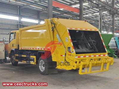 Howo 4x2 Compress Garbage Truck 8cbm Rear Loading Disposal Refuse Waste Compactor Truck