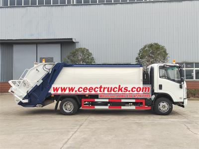 Isuzu ELF commercial rear loader garbage truck