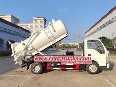 ISUZU NKR 4000L vacuum sewage truck for sale