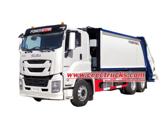 Isuzu 20 cbm rear loader compressed garbage truck