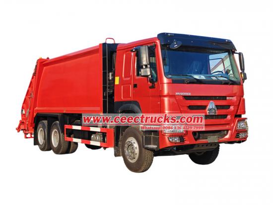 Brand new HOWO 340HP 20CBM refuse compactor truck with low price