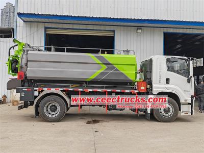 Isuzu 10 cbm combined sewer cleaning truck